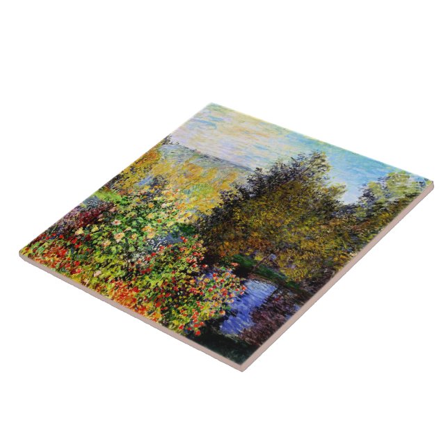 Monet - A Corner of the Garden at Montgeron Kakelplatta (Sidan)