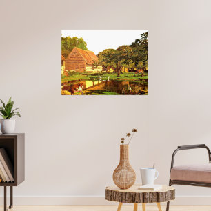 Monet - A Farmyard i Normandie Poster