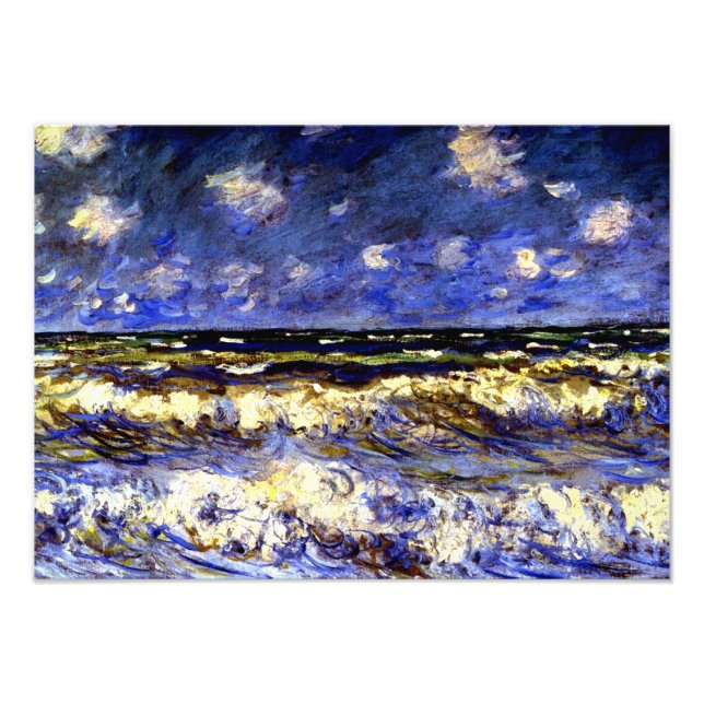 Monet - A Stormy Sea, bra konsmålning Fototryck (Framsidan)