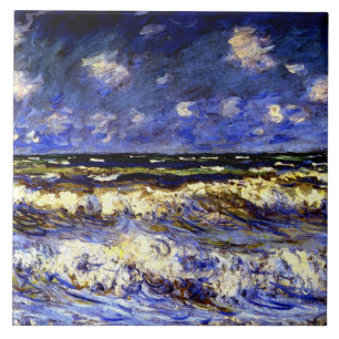 Monet - A Stormy Sea Kakelplatta