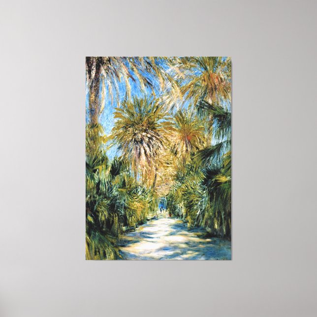 Monet - Alger, Essais trädgård Canvastryck (Framsida)