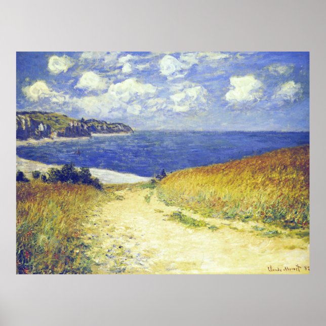 Monet - Alley Near Pourville, berömd-målning Poster (Framsidan)