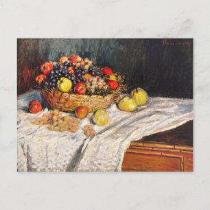 Monet - Äpplen och druvor. Vykort