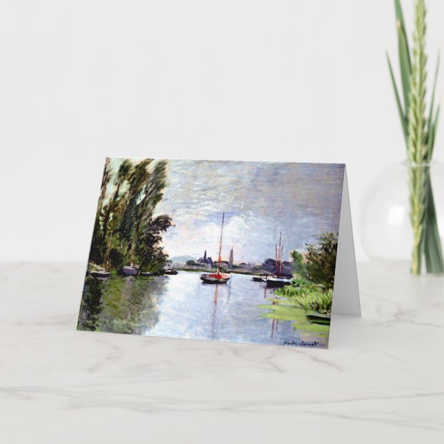 Monet - Argenteuil från lilla Armen Seine Kort (Framsida)