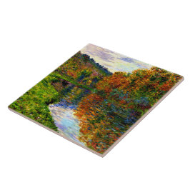 Monet - Arm i Jeufosse, hösten Kakelplatta