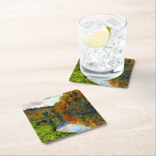 Monet - Arm i Jeufosse, hösten. Underlägg Papper Kvadrat