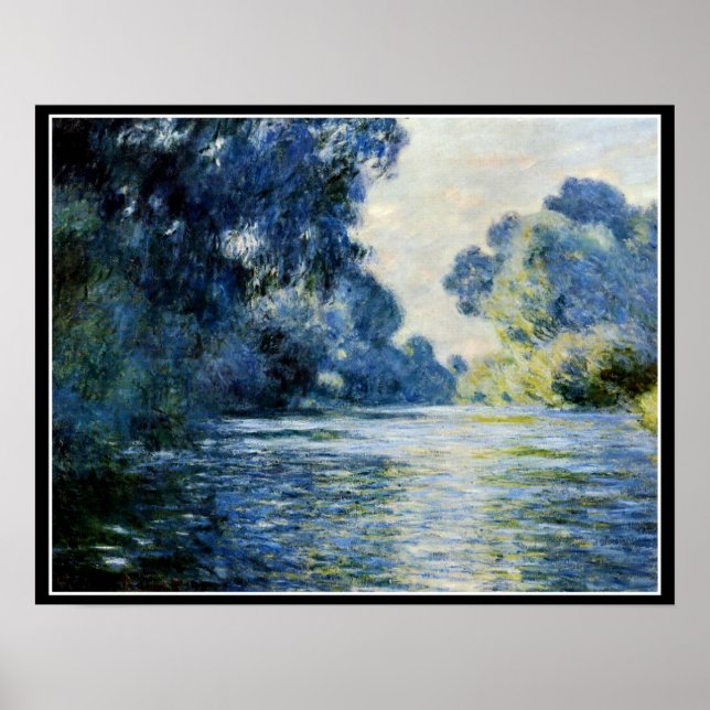 Monet - Arm i Seine vid Giverney Poster (Framsidan)