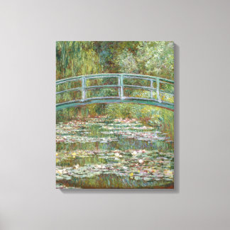 Monet Art Bridge över Vatten Lilies damm Canvastryck