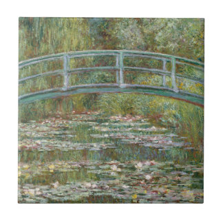 Monet Art Bridge över Vatten Lilies damm Kakelplatta