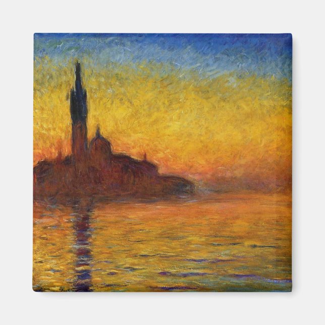 Monet Art Venedig Impressionist Painting Magnet (Framsidan)