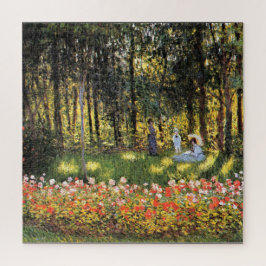 Monet - Artists familj i Garden. Pussel