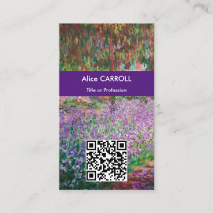 Monet - Artists Garden at Giverny - QR-kod Visitkort