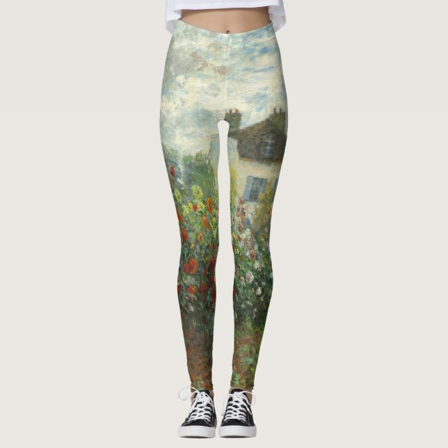 Monet Artists Garden in Argenteuil Painting Leggings (Framsida)