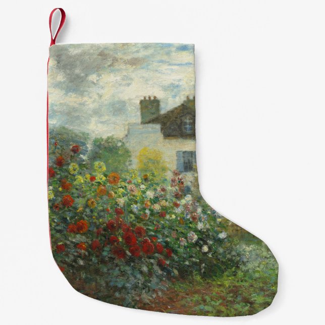 Monet Artists Garden in Argenteuil Painting Liten Julstrumpa (Framsidan)
