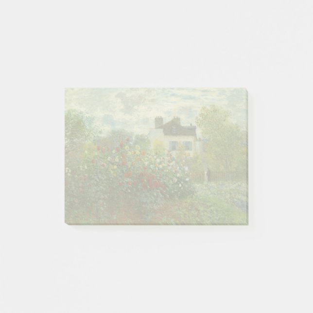 Monet Artists Garden in Argenteuil Painting Post-it Block (Framsida)