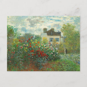 Monet Artists Garden in Argenteuil Painting Vykort