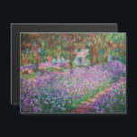 Monet - Artists Garden på Giverny Magnetic Card<br><div class="desc">Konstnärens Garden vid Giverny/Le Jardin de l'artiste a Giverny - Claude Monet,  1900</div>