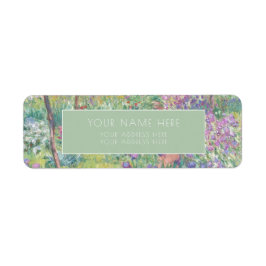 MONET "ARTISTS GARDEN" RETURADRESSETIKETT RETURADRESS ETIKETT