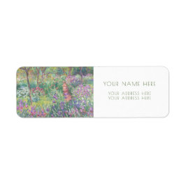 MONET "ARTISTS GARDEN" RETURADRESSETIKETT RETURADRESS ETIKETT