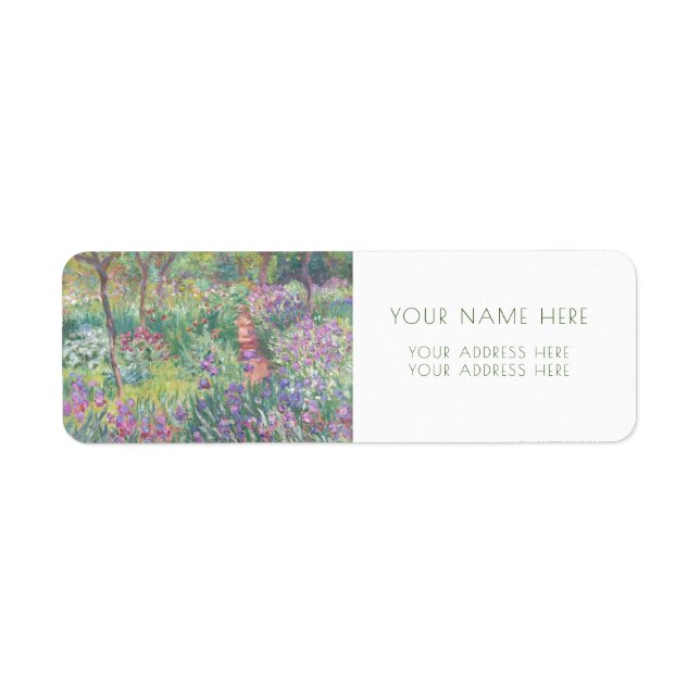 MONET "ARTISTS GARDEN" RETURADRESSETIKETT RETURADRESS ETIKETT (Framsidan)