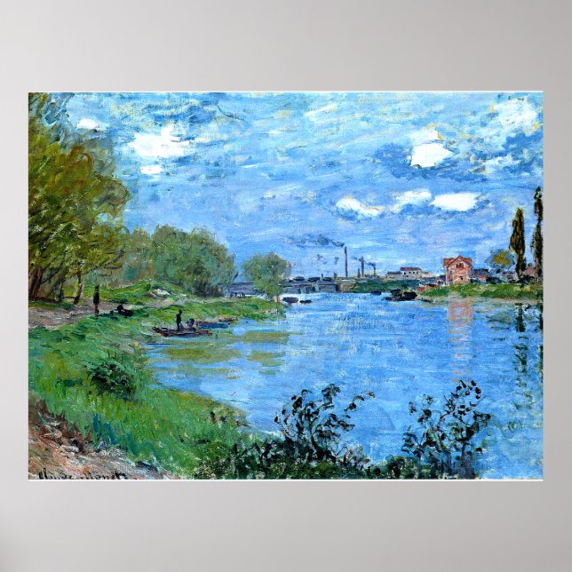Monet - Bankerna Seine vid la Grand Jatte Poster (Framsidan)