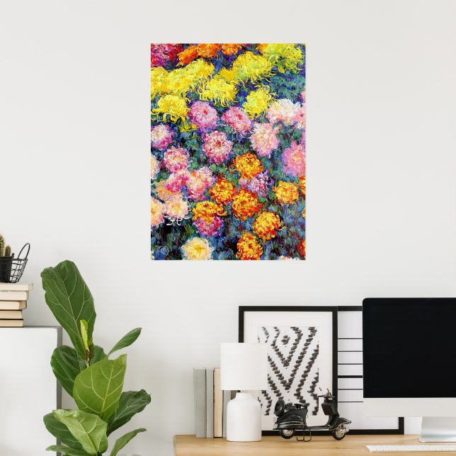 Monet - Bed of Chrysanthemums Poster (Hemmakontoret)