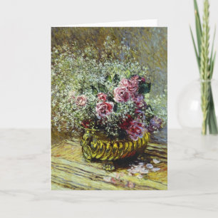 Monet - Blommor i en pott Helgkort