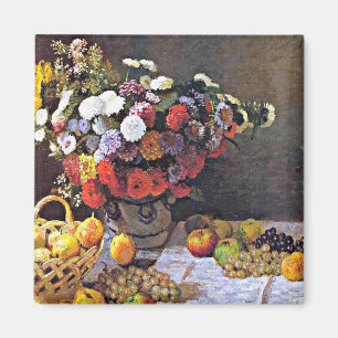 Monet - Blommor och frukt Magnet