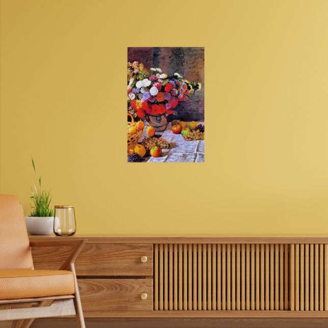 Monet - Blommor och frukt Poster (Vardagsrum 2)