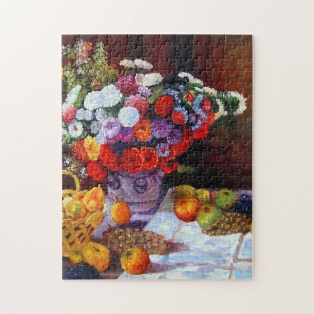 Monet Blommor och frukt Pussel (Vertikal)