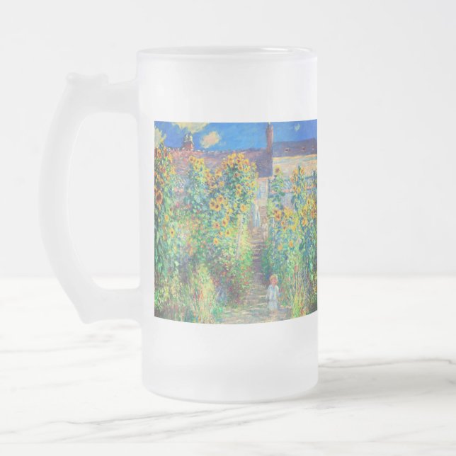 Monet-Blomsterträdgård Frostat Ölglas (Vänster)