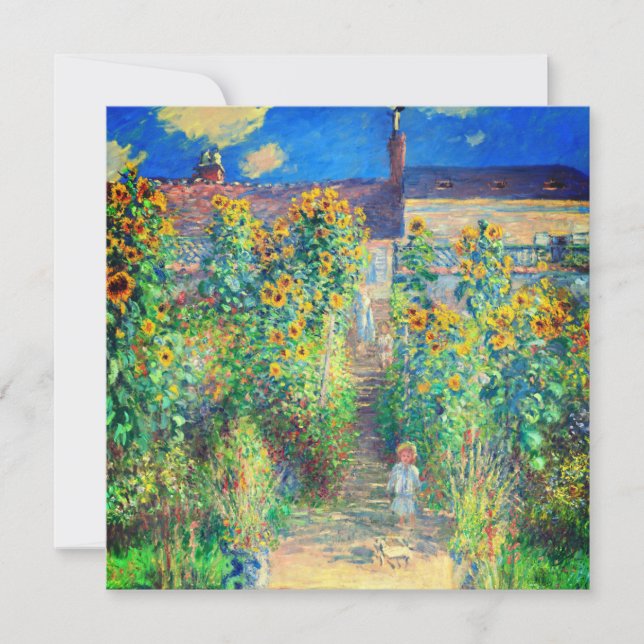 Monet-Blomsterträdgård Inbjudningar (Framsida)
