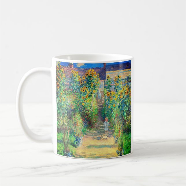 Monet-Blomsterträdgård Kaffemugg (Vänster)