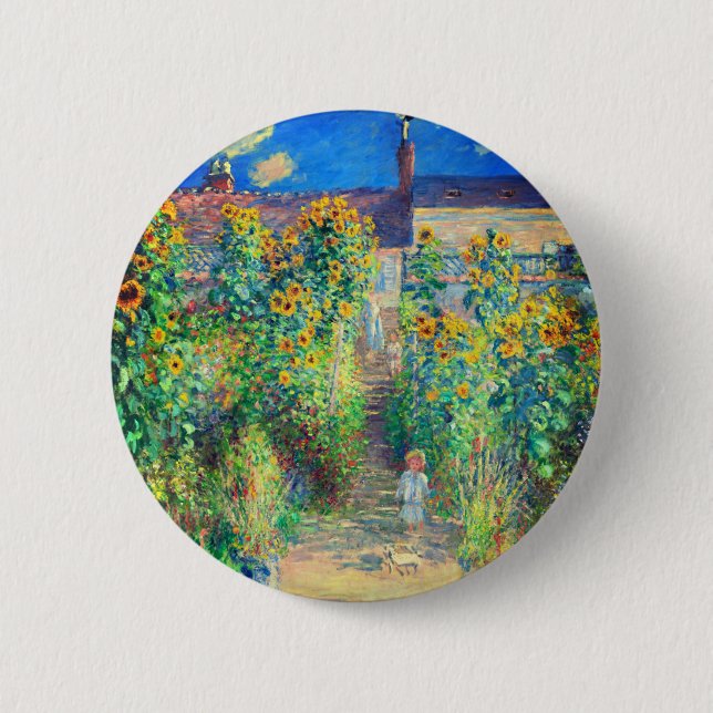 Monet-Blomsterträdgård Knapp (Framsida)