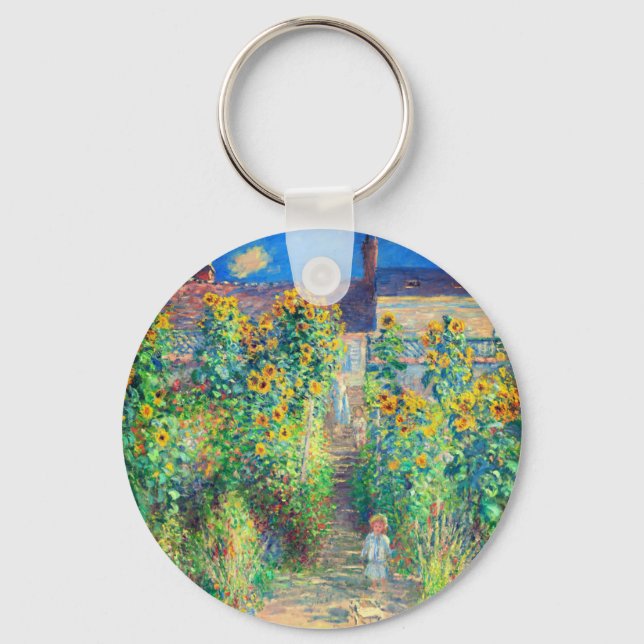 Monet-Blomsterträdgård Nyckelring (Framsida)