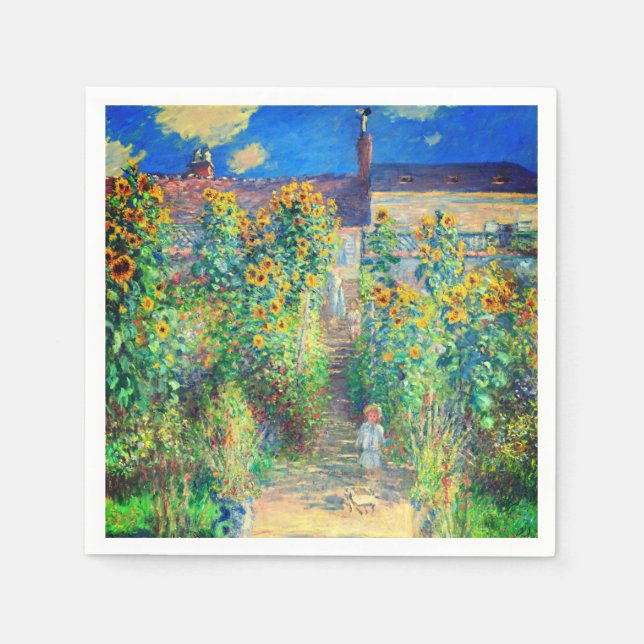 Monet-Blomsterträdgård Pappersservett (Framsidan)