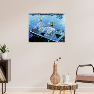 Monet - Blue Row Boat Poster