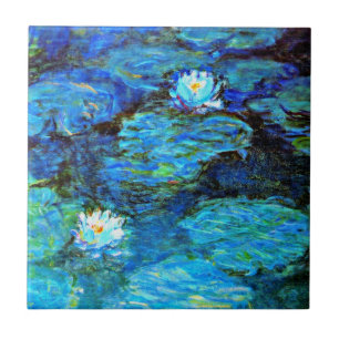 Monet - Blue Vatten-Lilies Kakelplatta