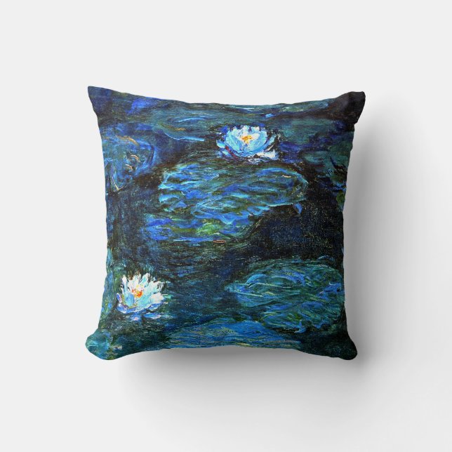 Monet - Blue Vatten Lilies Kudde (Framsida)