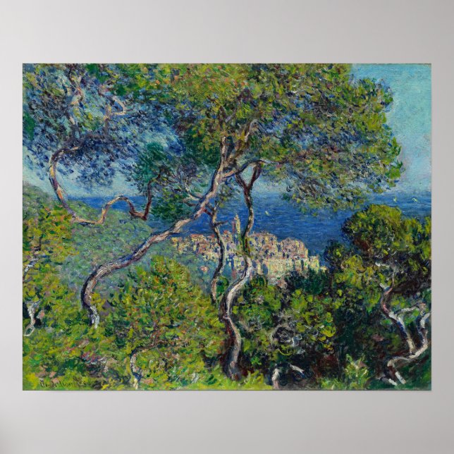 Monet Bordighera Italien liggande målning Poster (Framsidan)