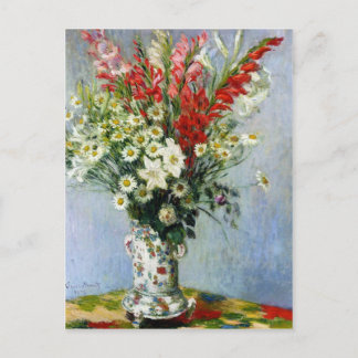 MONET Bouquet of Gladiolas Postcard Vykort