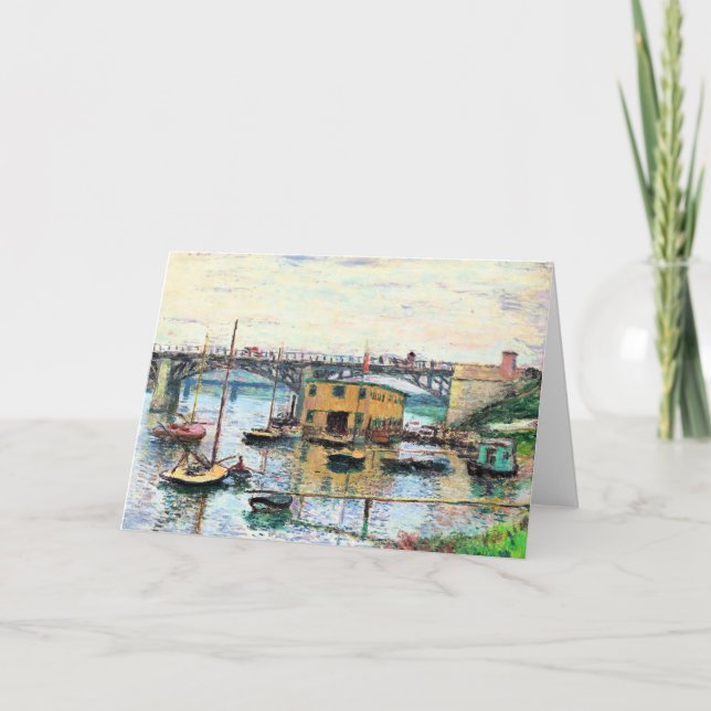 Monet - Bron i Argentina på en Grått Day Kort (Framsida)