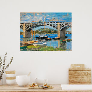 Monet - Bron över Seine, Poster