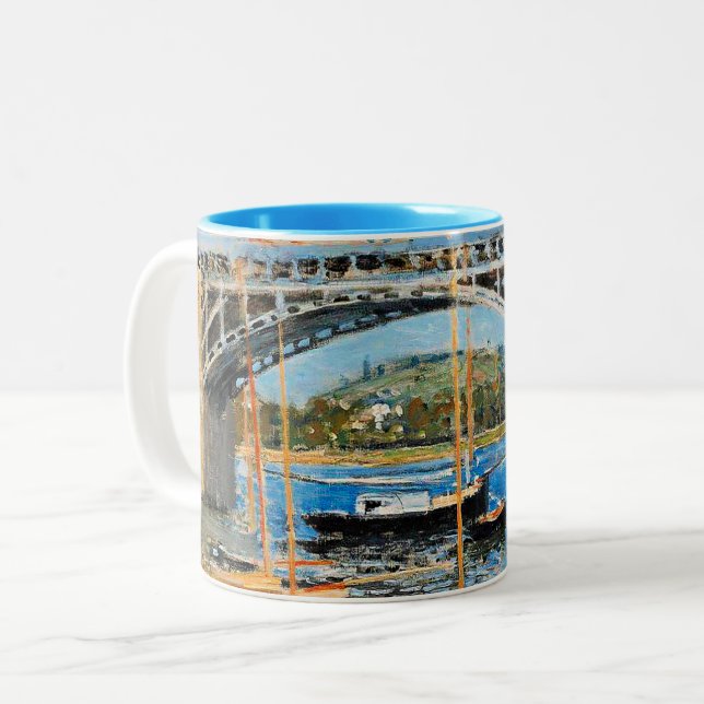 Monet - Bron över Seine, Två-Tonad Mugg (Framsida vänster)