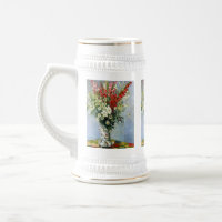 MONET-bukett av den Gladiolas 18oz ölStein muggen