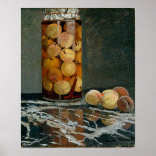 Monet - Burk av persikor Poster