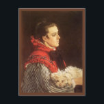 Monet - Camille med liten Hund Vykort<br><div class="desc">Camille med en liten Hund,  berömd målning av Claude Monet.</div>