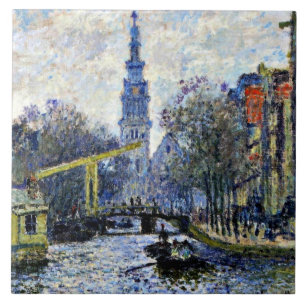 Monet-Canal i Amsterdam Kakelplatta