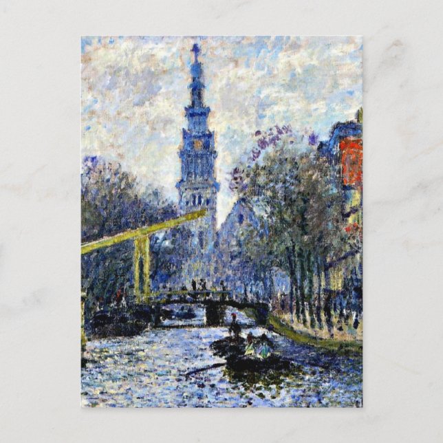 Monet-Canal i Amsterdam Vykort (Framsida)