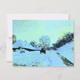 Monet - Cart på Snö Vykort